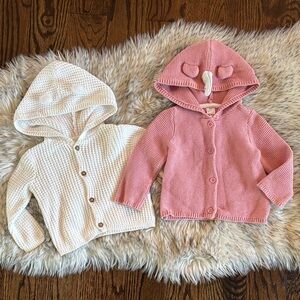 9M Carter's 2 Knit Hooded Sweaters